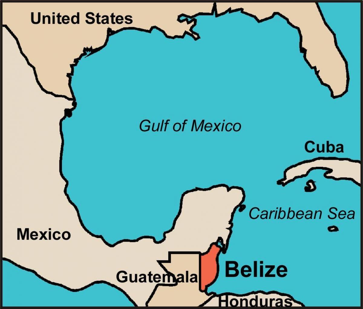 Belize land kort