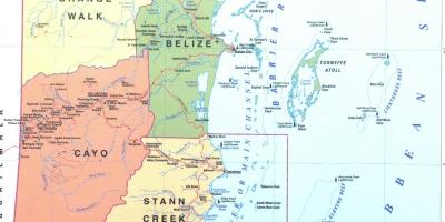 Belize city og Belize-kort
