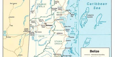 Belize floder kort