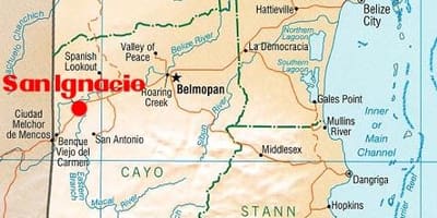 Kort over san ignacio Belize